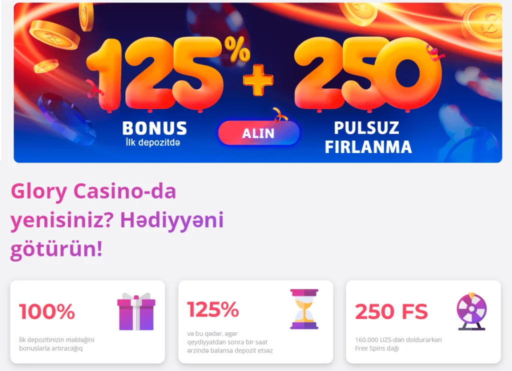 Glory Casino bonus